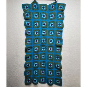 Handmade Crochet Granny Square Pattern Afghan Throw